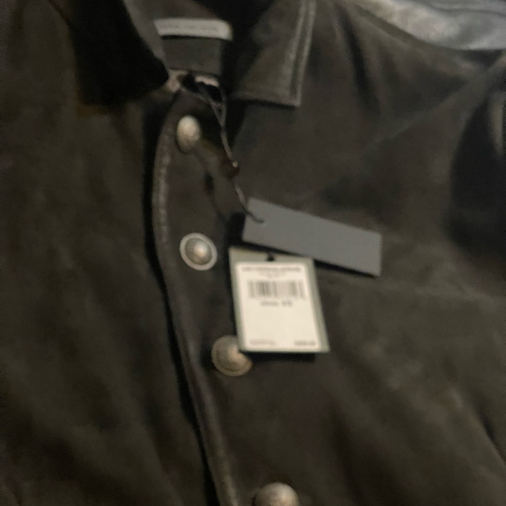 John Varvatos Black Suede Jacket - Picture 2 of 3